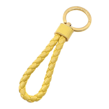 BOTTEGA VENETA Keyring Yellow Leather 651820 Women's Men's Keychain 041785