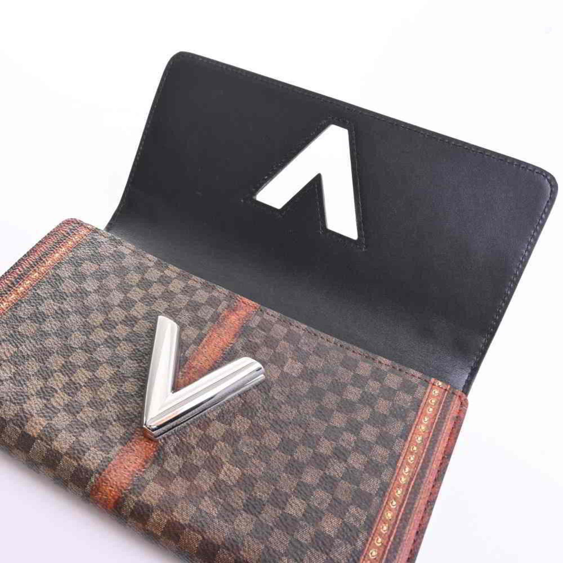 Louis Vuitton Transformed Damier Portefeuille Twist Trompe l'oeil Flap  Wallet