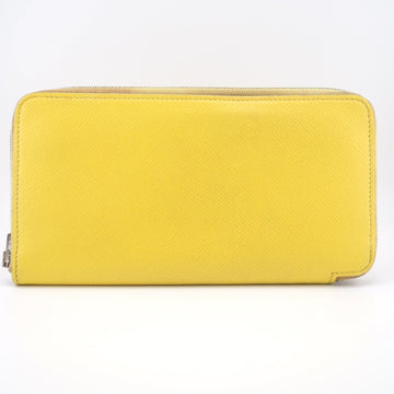 HERMES Azap Long Silk-in Series AR Wallet Yellow Ladies
