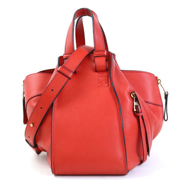LOEWE Handbag Diagonal Shoulder Bag Hammock Small Leather Red Gold Women's e55962a