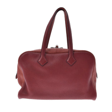 Hermes Victoria 35 Rouge Ash/Brick R Engraved (around 2014) Ladies' Taurillon Clemence Handbag