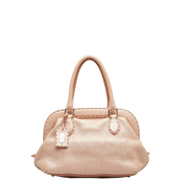 FENDI Selleria Handbag 8BN127 Pink Leather Women's