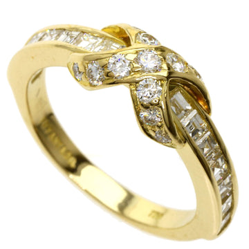 TIFFANY signature diamond ring K18 yellow gold Ladies &Co.