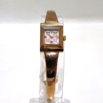 GUCCI bangle watch 128.5 quartz wristwatch G frame ladies
