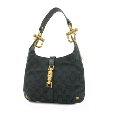 GUCCIAuth  New Jackie Handbag 124407 Women's GG Canvas Black