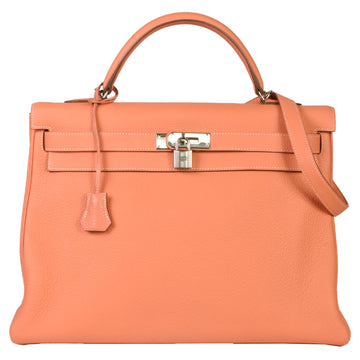 HERMES Kelly 40 Inner stitching Q stamp [manufactured in 2013] Clevette Taurillon Clemence Handbag with shoulder strap