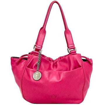 LOEWE Tote Bag Pink Anagram Leather Nappa  Soft Embossed