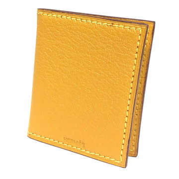HERMES Photo Case Leather Mustard Yellow