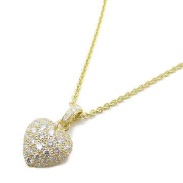 CARTIER heart diamond necklace Necklace Clear K18 [Yellow Gold] Clear