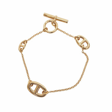 Hermes Shane Dunkle Farandole Bracelet Pink Gold K18PG Women's Size ST