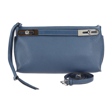LOEWE Missy Small handbag 327.12KS28 leather blue system silver metal fittings 2WAY shoulder bag