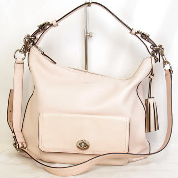 COACH 22381 Shoulder Bag Leather Light Pink