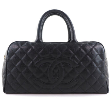 Chanel Boston Matelasse A20997 Matte Caviar Skin Black Ladies Handbag