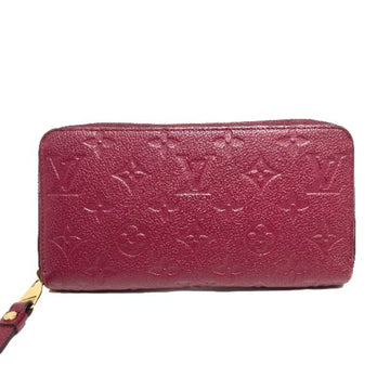 LOUIS VUITTON Round Zipper Monogram Empreinte Leather Zippy Wallet M62214  Threes Long LV