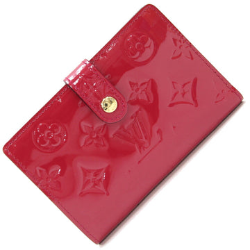 LOUIS VUITTON Bifold Wallet Vernis Porte Feuille Viennois M91768 Rose Andien Compact Ladies