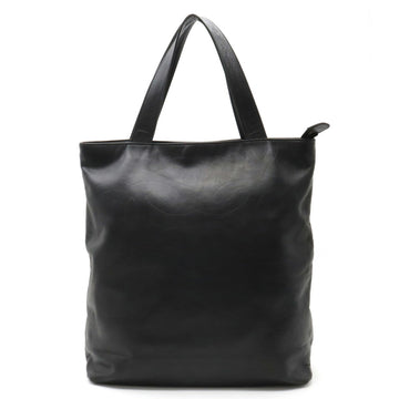 CHANEL here mark type push tote bag large shoulder leather black