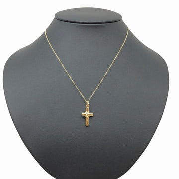 TIFFANY & Co. K18YG Cross Necklace Pendant Yellow Gold Ladies
