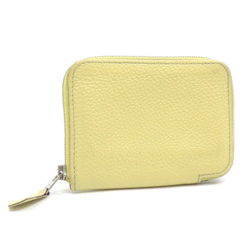 HERMES Azap Coin Case Women's Yellow Taurillon Clemence R Stamp Made Around 2014  Purse Round