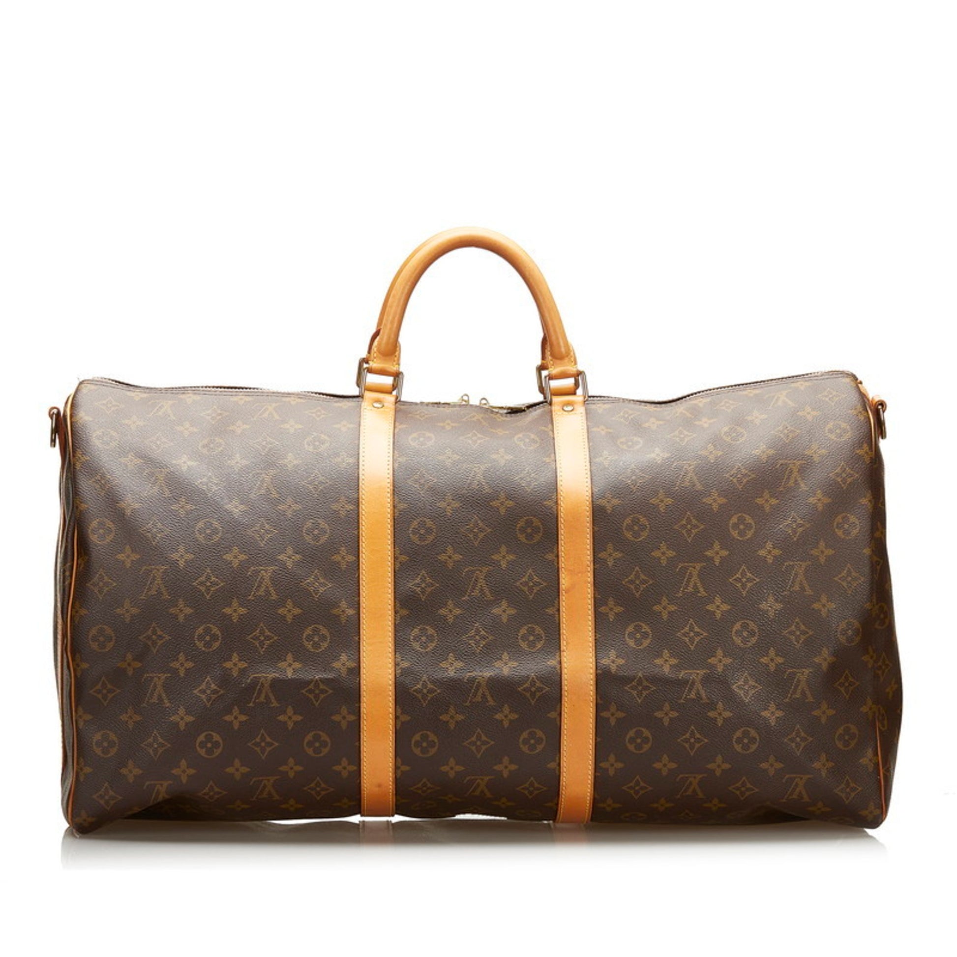 Louis Vuitton Monogram Keepall 60 Boston Bag M41412 Brown PVC Leather  Ladies LOUIS VUITTON