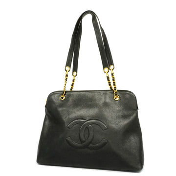 CHANELAuth  Shoulder Bag Women's Caviar Leather Black