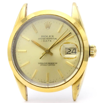 ROLEXVintage  Oyster Perpetual Date 15505 Gold Plated Watch Head Only BF555127
