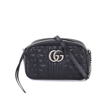 Gucci GG Marmont Small Shoulder Bag Leather Black 447632