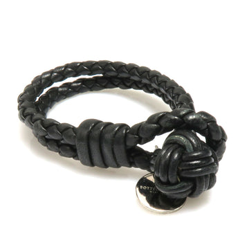 BOTTEGA VENETA Bracelet Intrecciato Leather/Silver 925 Black/Silver Unisex e55958a