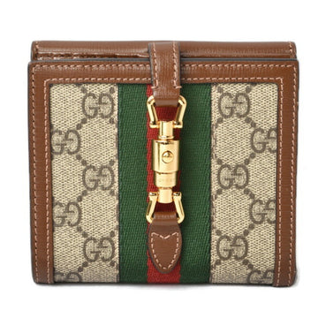 GUCCI wallet bi-fold  fold Jackie GG beige brown 658550 HUHHG 8565