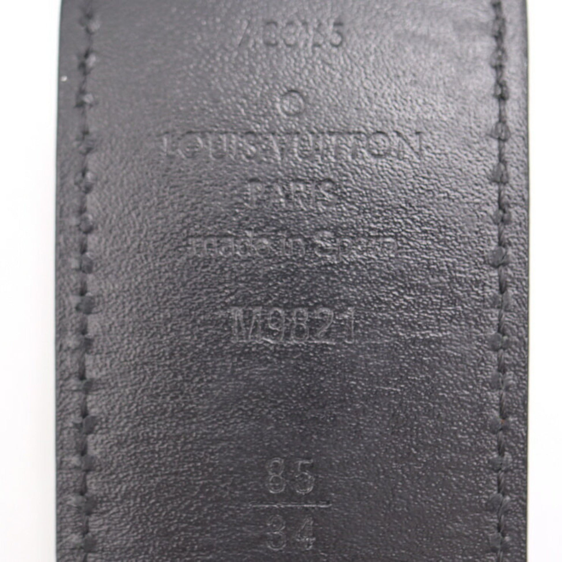 LOUIS VUITTON Louis Vuitton Sun Tulle LV Cut Belt M6888V Notation Size 85/34  Monogram Canvas Brown Silver Metal Fittings