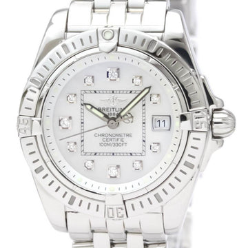 Polished BREITLING Cockpit 32 Diamond MOP Dial Ladies Watch A71356 BF553687