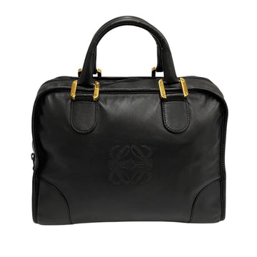 LOEWE Amazona 32 Anagram Logo Leather Genuine Handbag Mini Boston Bag Black