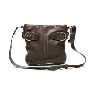 COACH Leather Soft Duffle Crossbody 1452  Dark Brown Shoulder Bag
