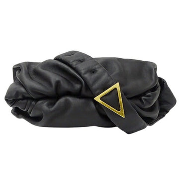 BOTTEGA VENETA Bag Women's Body Shoulder The Pouch Triangle Buckle Calf Leather Black 620954