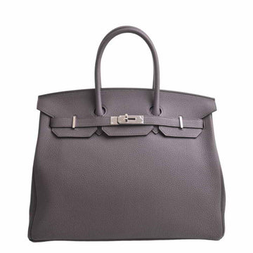 HERMES Togo Birkin 35 Handbag - Gray