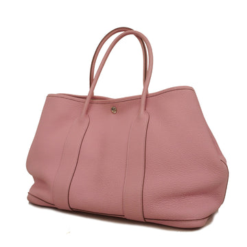 Hermes Garden Garden Party MM O Engraved Women's Buffle Sindhu Leather Handbag,Tote Bag Pink
