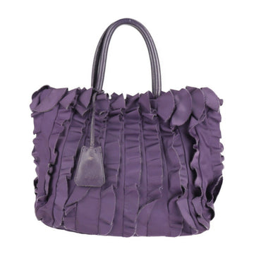 PRADA handbag BN1728 nylon violet frill tote bag