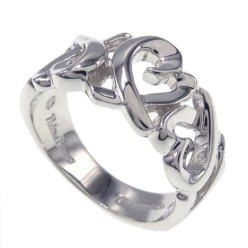 TIFFANY Triple Loving Heart Ring Silver Women's &Co.