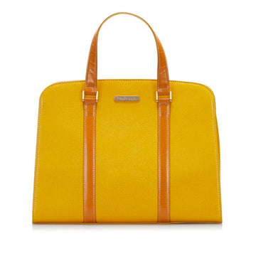 Burberry Nova Check Shadow Horse Handbag Yellow Leather Ladies BURBERRY