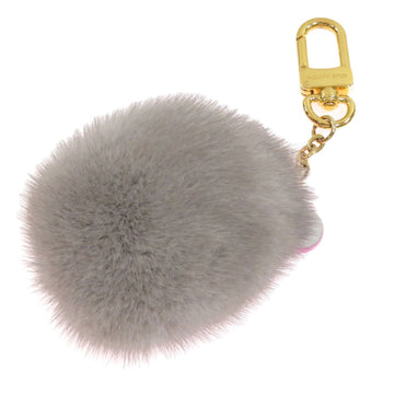 LOUIS VUITTON M00357 Porto Cle Hedgehog Keychain Leather/Mink Fur Women's
