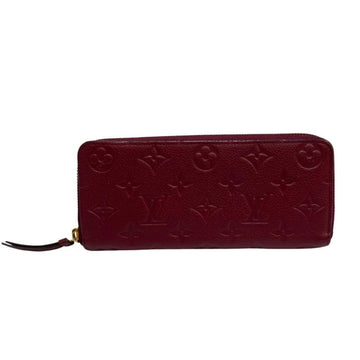 LOUIS VUITTON Portefeuille Clemence Monogram Empreinte Leather Genuine Round Zip Long Wallet