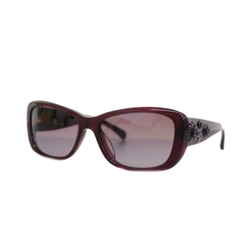 CHANELAuth  Camellia Women's Sunglasses silver hardware 5186