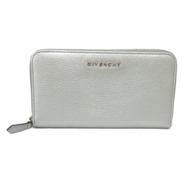 GIVENCHY Round long wallet Silver leather
