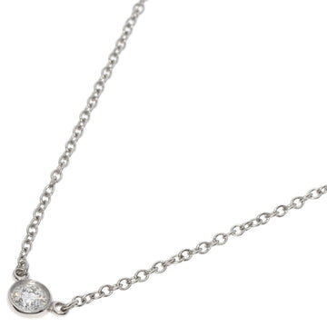 TIFFANY Visthe Yard 1P Diamond Necklace Platinum PT950 Women's &Co.
