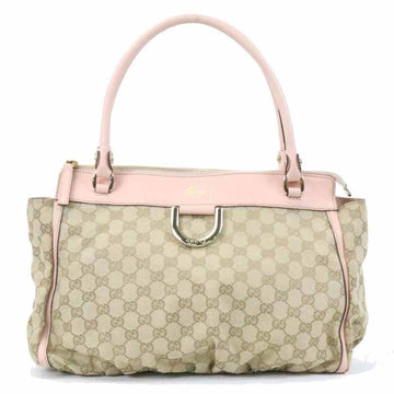 Gucci handbag GG canvas canvas/leather beige/light pink ladies 189831