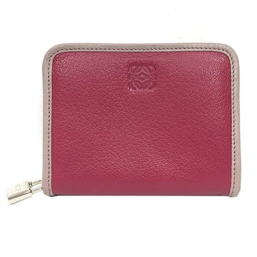 LOEWE Amazona Coin Case Card Wallet Goatskin Leather Rose Pink