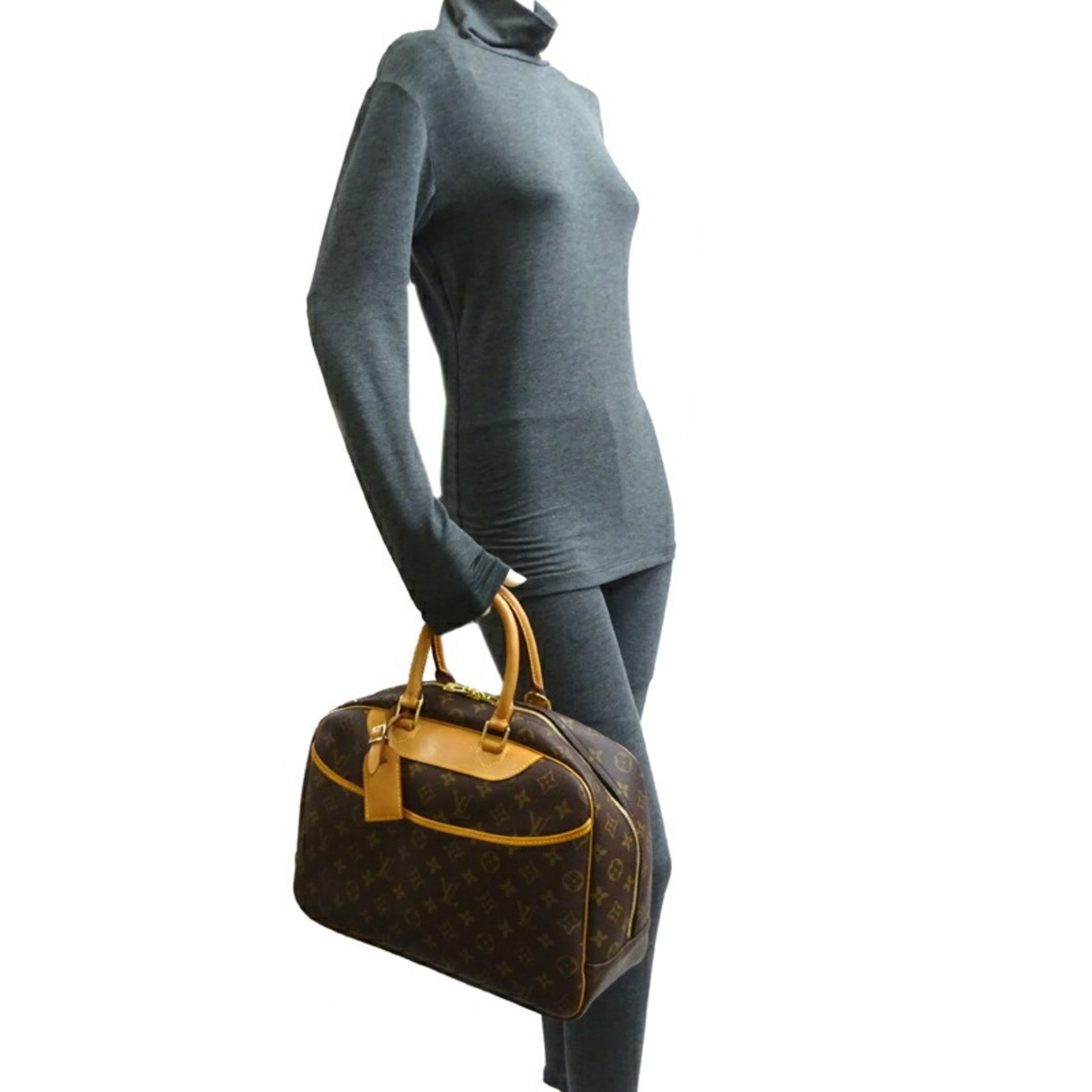 LOUIS VUITTON Deauville [Bowling Vanity] Women's Handbag M47270 Monogr