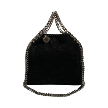 STELLA MCCARTNEY Falabella Chain Leather Genuine 2way Handbag Shoulder Bag Black