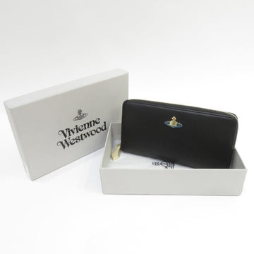 VIVIENNE WESTWOOD BLACK NAPPA Round Long Wallet 51050001-40151