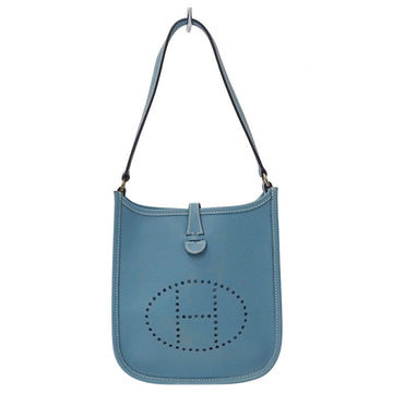 Hermes Bag Ladies Handbag Shoulder Mini Evelyn 1 TPM Short Vaux Epson Blue Gene