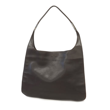 Gucci 001 3192 Women's Leather Shoulder Bag Dark Brown